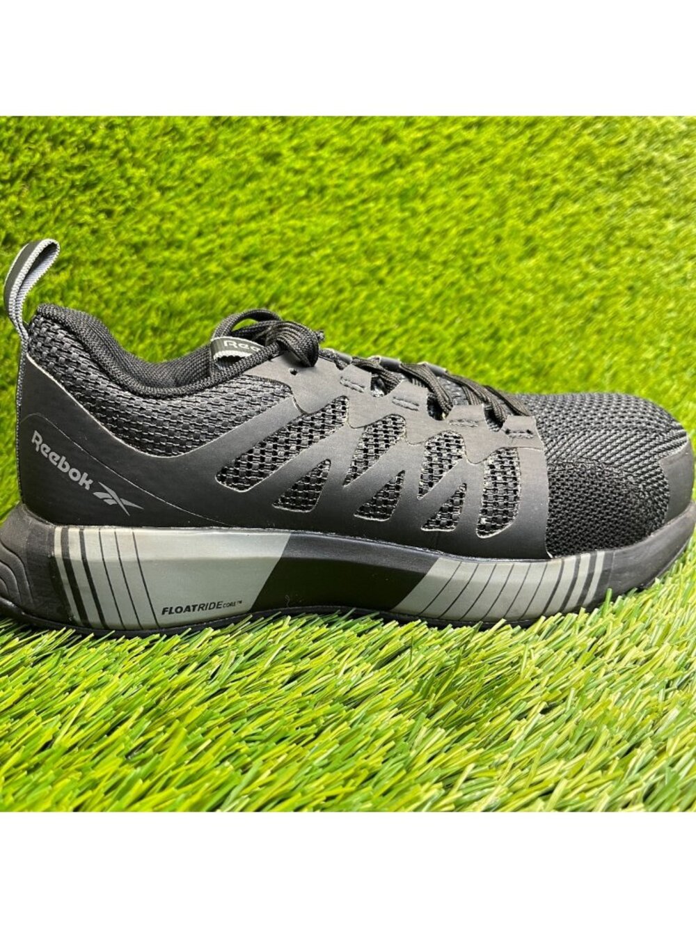 Reebok Fusion Flexweave Womens Size 6D Black Composite Toe Safety Work Shoes